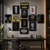 Motivational Wall Art Frame Set of 12