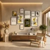 Wooden Islamic Calligraphy Wall Art Frame Set of 10
