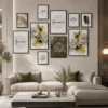 Wooden Islamic Calligraphy Wall Art Frame Set of 10
