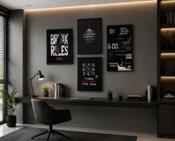 Set of 4 Motivational Wall Art Frames