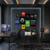 Gaming Wall Art Set – 10 Frames (Premium Photo Tiles)